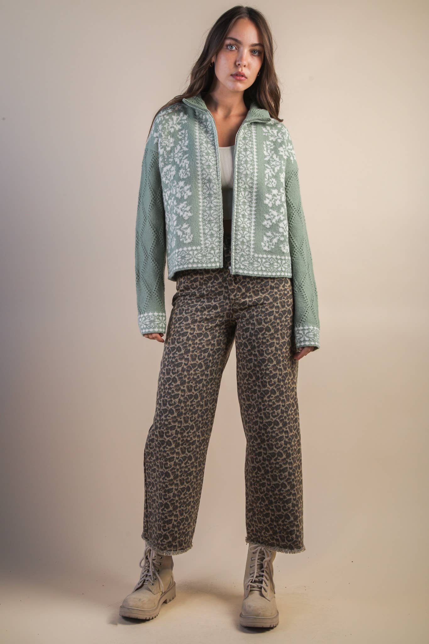 Straight Leopard Marine Pants