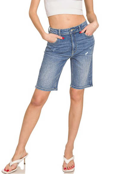Classic Denim Bermuda Shorts