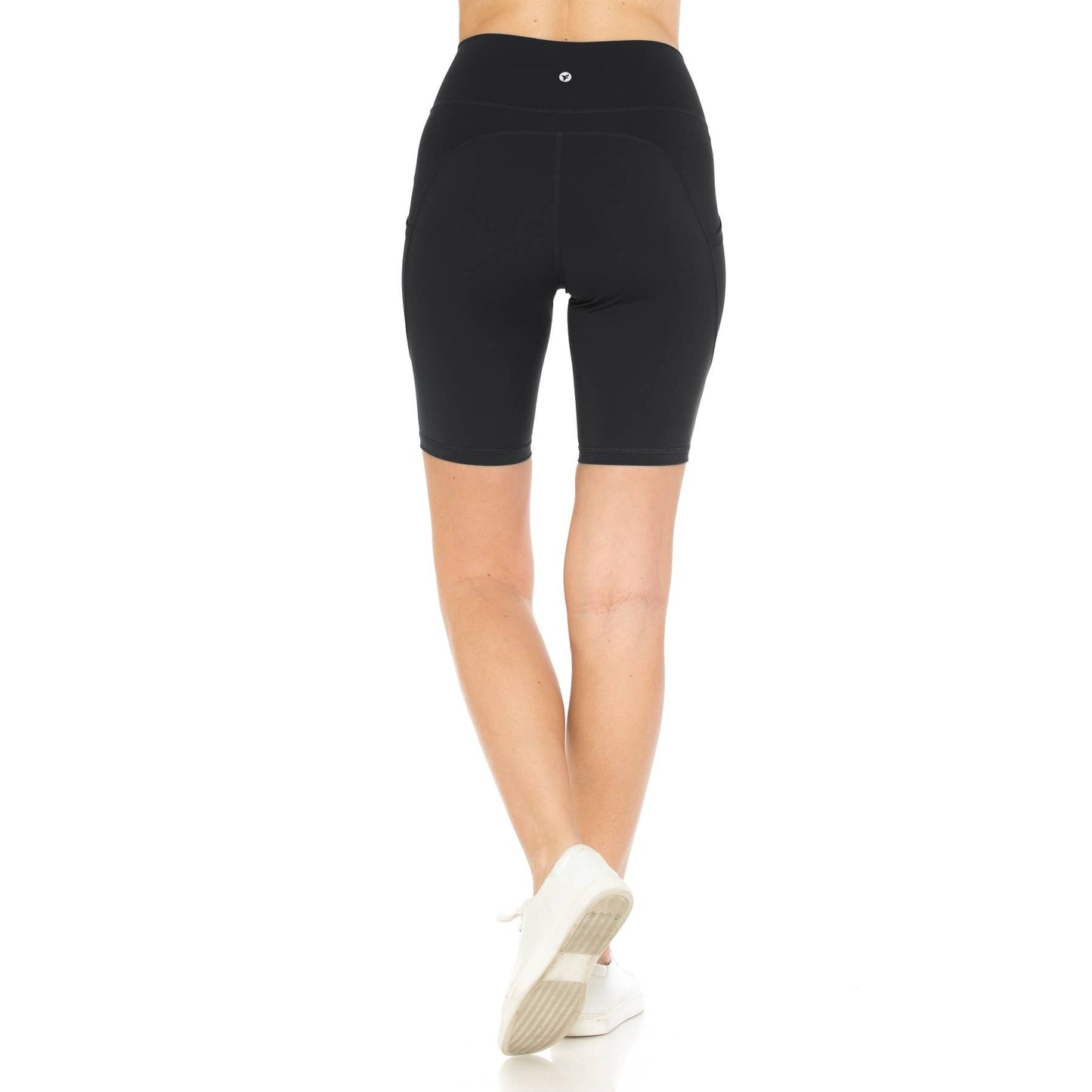 Premium Nylon Activewear Solid Bike Shorts (8" Inseam)