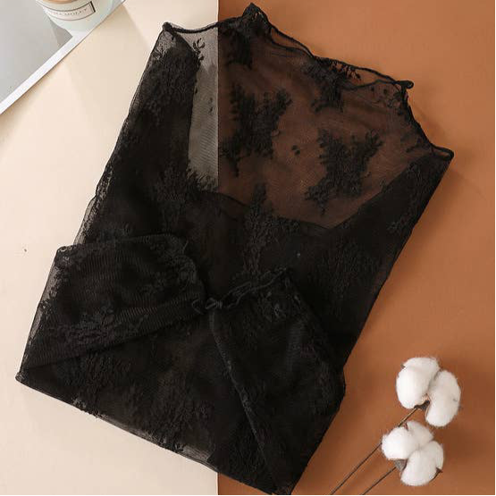 Long Sleeve Lace Laying Top