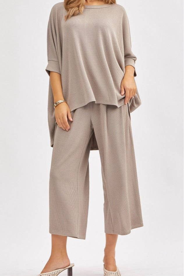 Bali Solid Blouse + Wide Leg Set