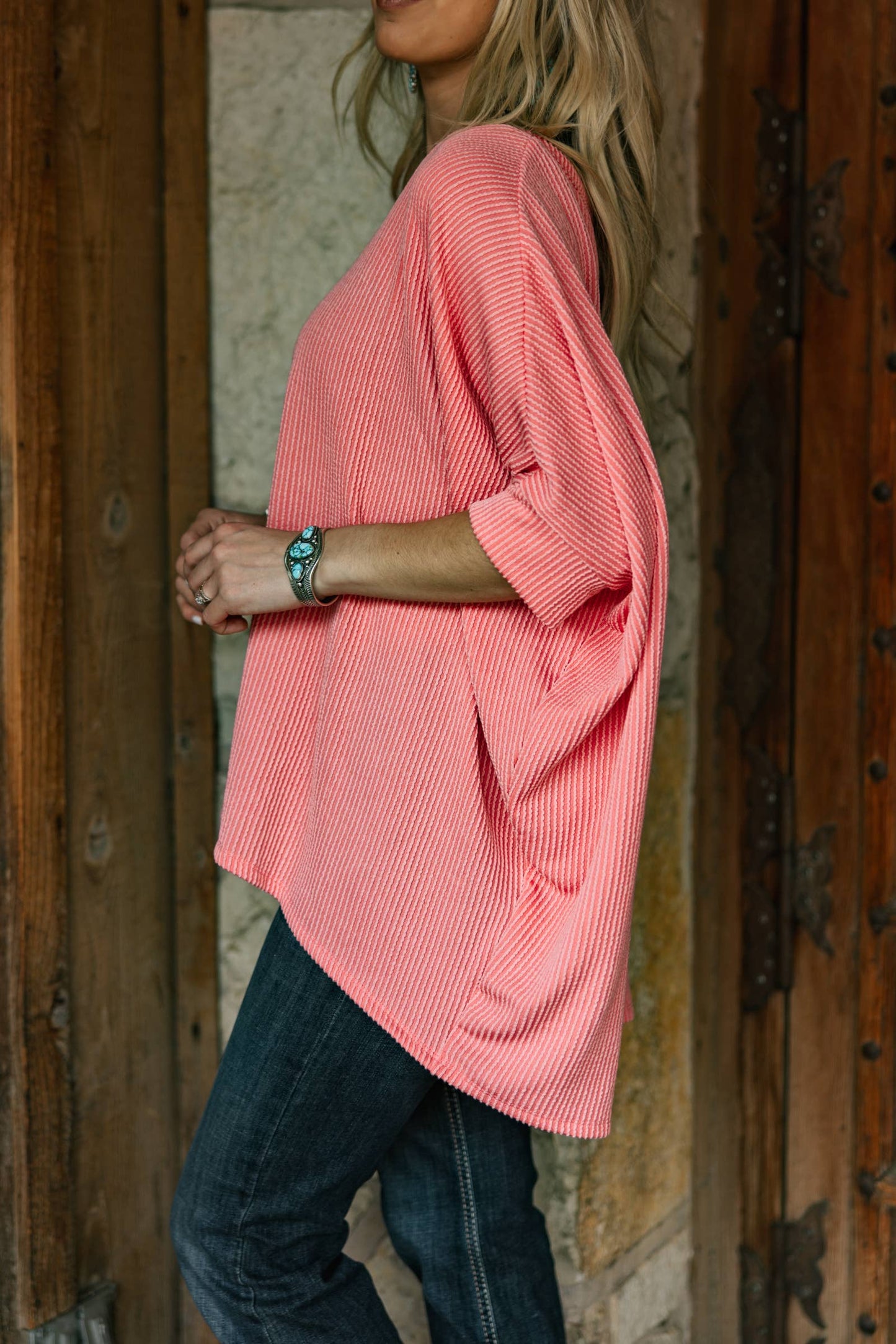 Oversized Relaxed Fit Rib Top