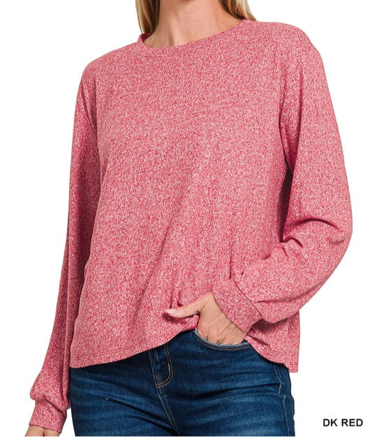 Brushed Hacci Loose Fit Top