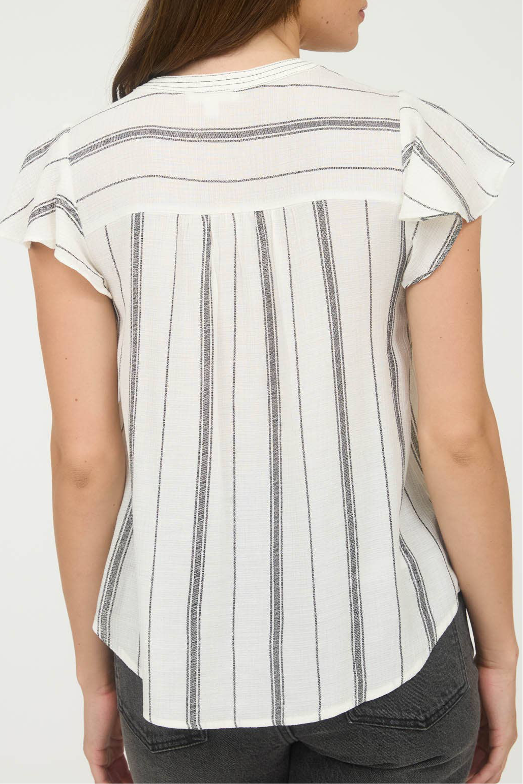 Stripe Front Tie Top