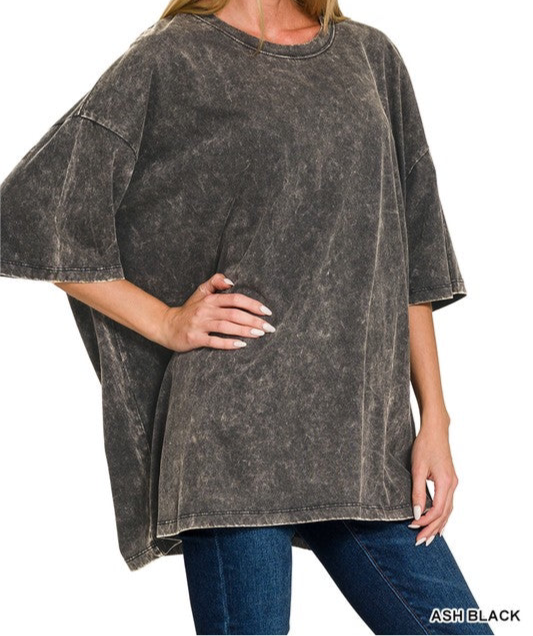 Acid Wash Oversized Boyfriend Tee
