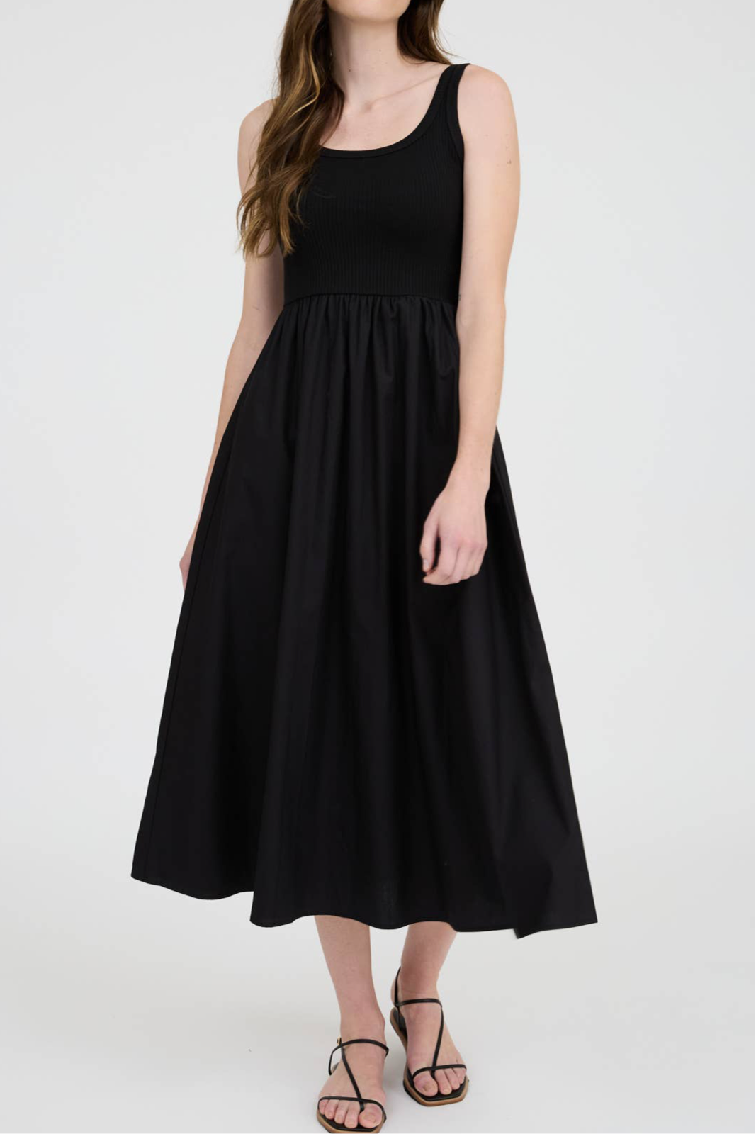 Mixed Media Layering Tank Dress