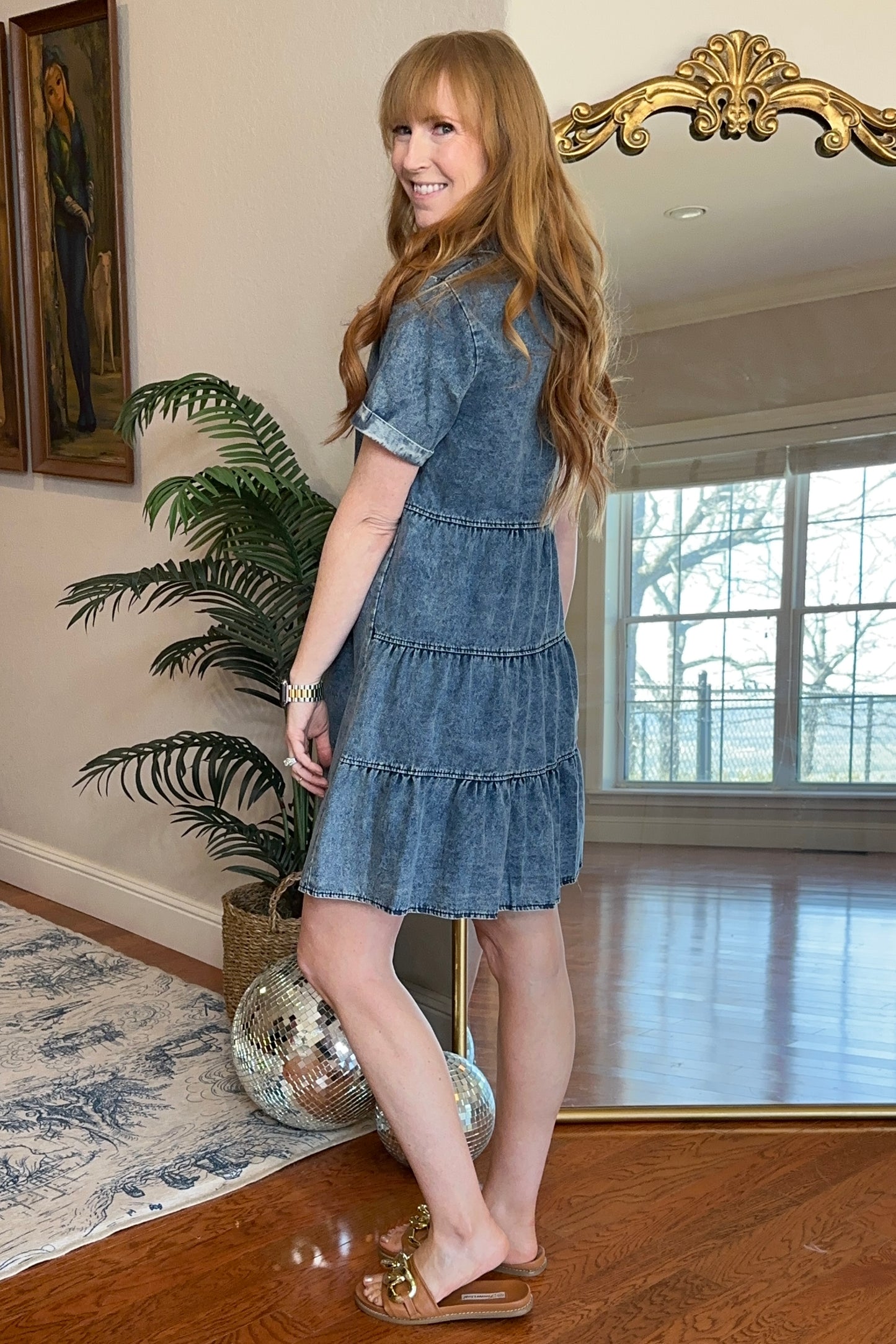 Button Down Denim Shirtdress