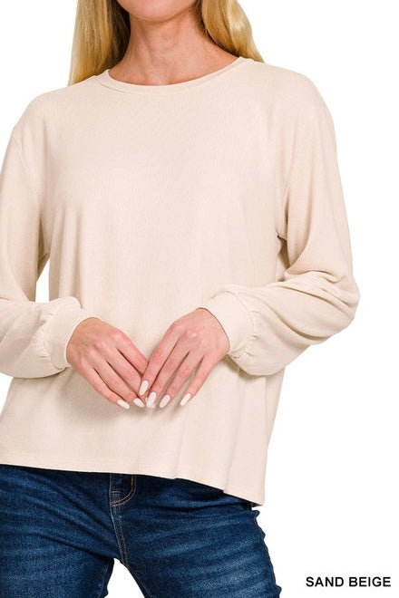 Soft Melange Hacci Brushed Top