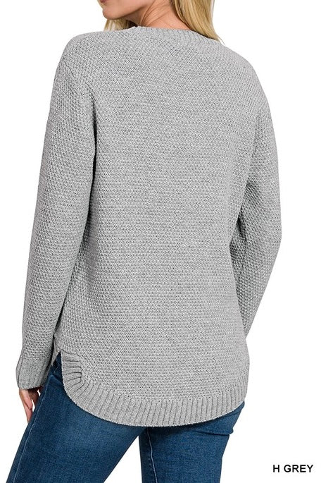 Classic Rounded Hem Sweater
