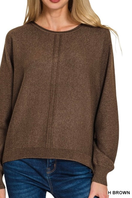 Viscose Front Seam Sweater Top