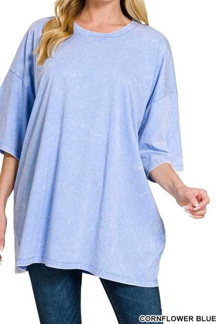Acid Wash Oversized Boyfriend Tee