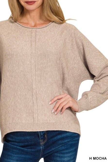Viscose Front Seam Sweater Top