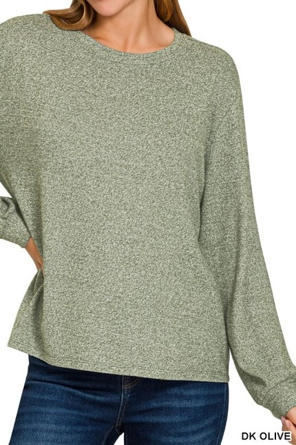 Soft Melange Hacci Brushed Top