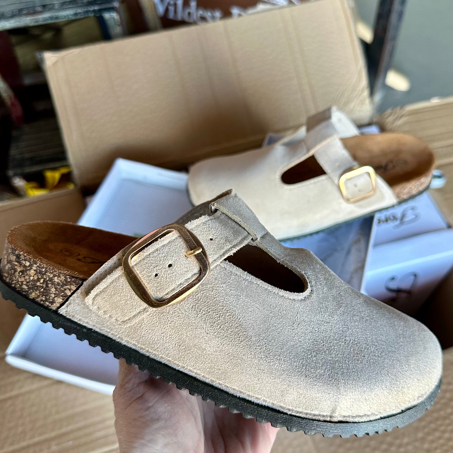 Sand Cutout Mary Jane Clog