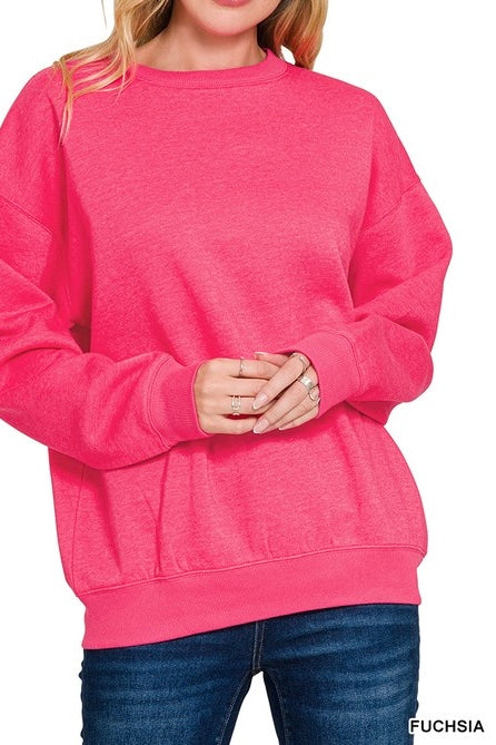 Fleece Crew Neck Pullover