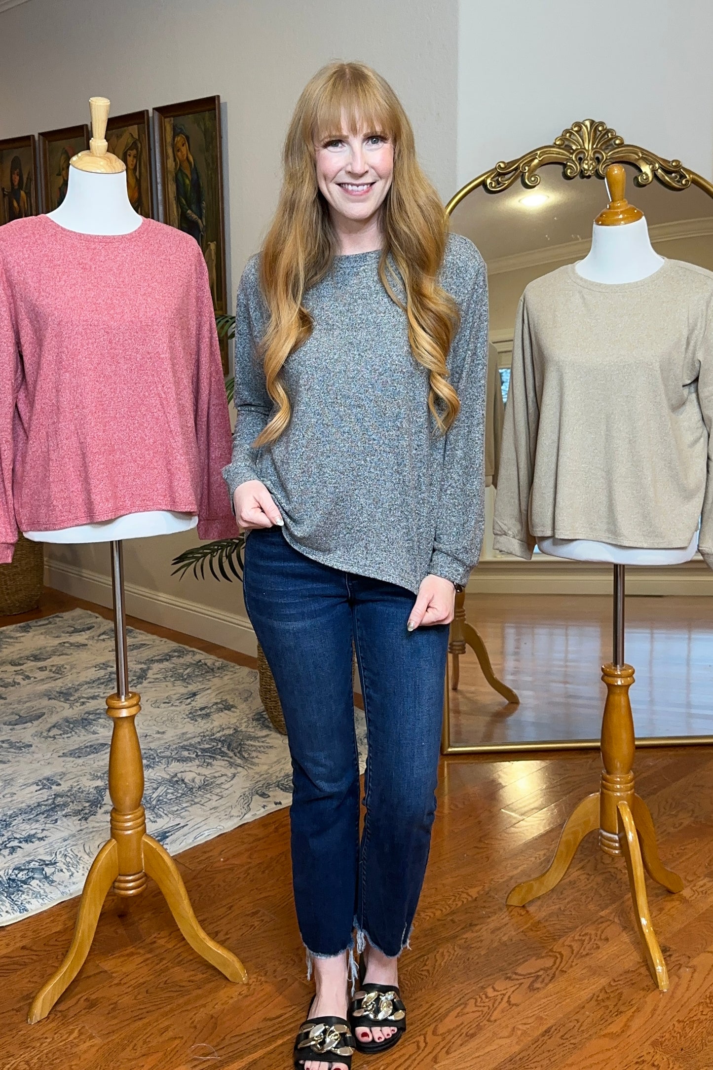 Brushed Hacci Loose Fit Top