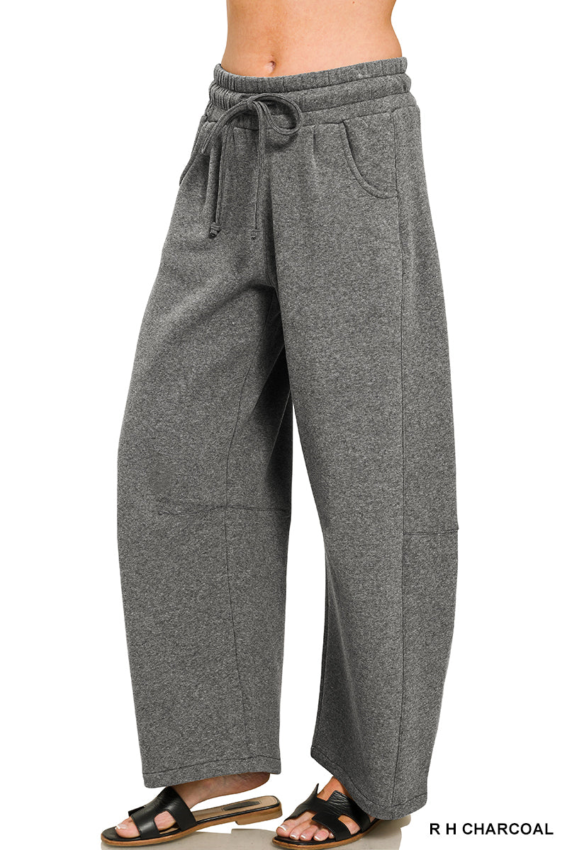 Zenana Barrel Leg Sweatpants