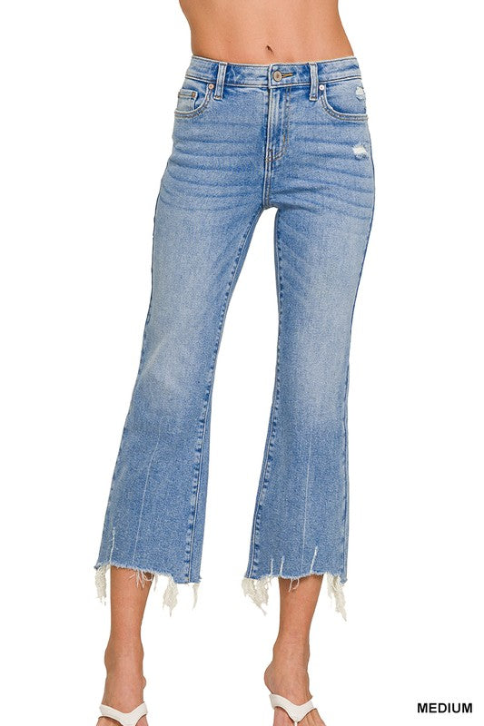 Crop Kick Flare Jeans