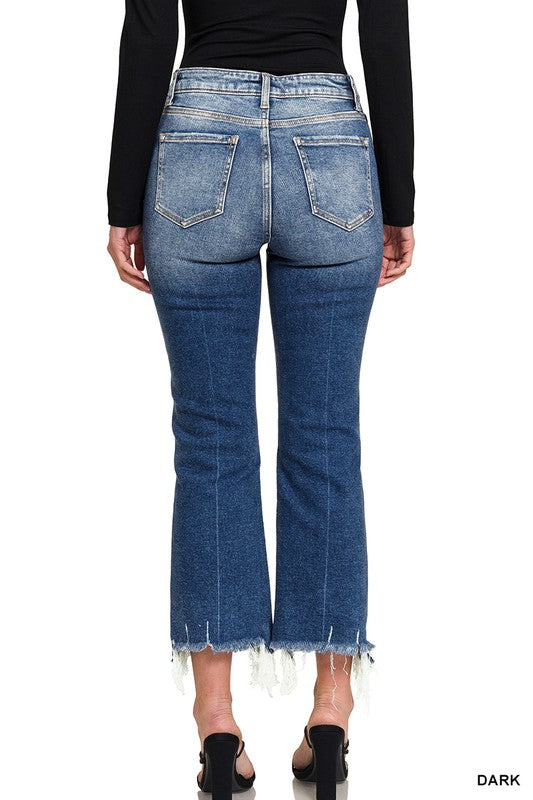 Crop Kick Flare Jeans