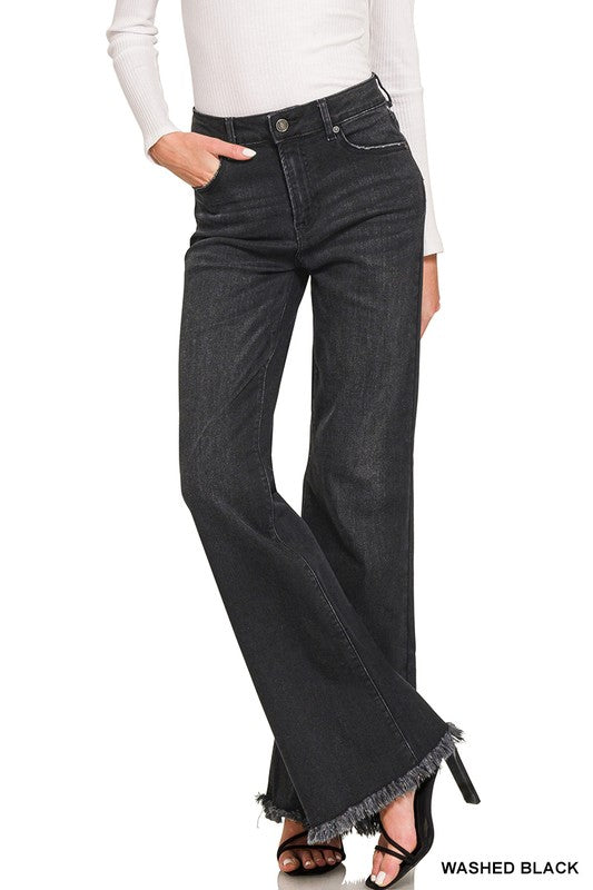 Black High Rise Bell Bottom Jeans