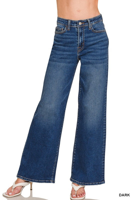 Dark Wash Wide Leg Jeans