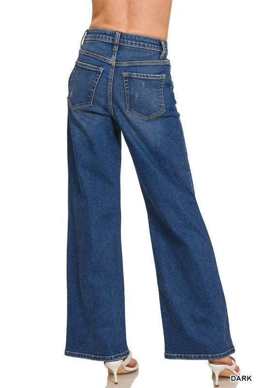 Dark Wash Wide Leg Jeans