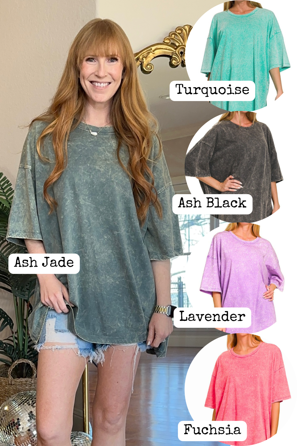 Acid Wash Oversized Boyfriend Tee