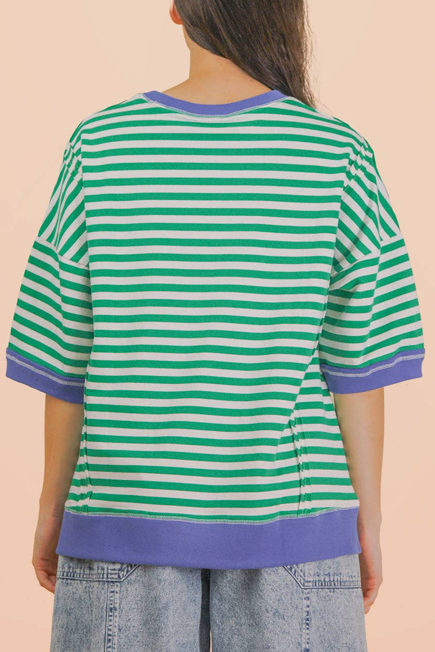 Oversized Stripe Casual Knit Top