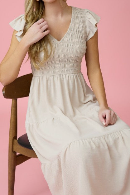 Dream Fit Smocked Midi Dress