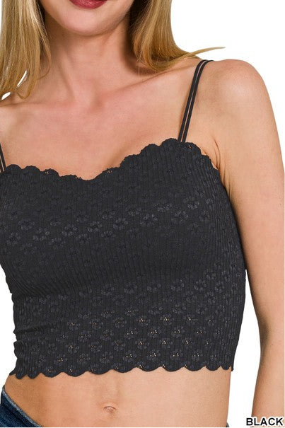 Seamless Lace Padded Bralette