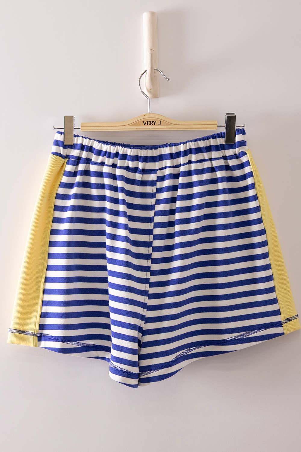 Stipe Color Block Shorts Set