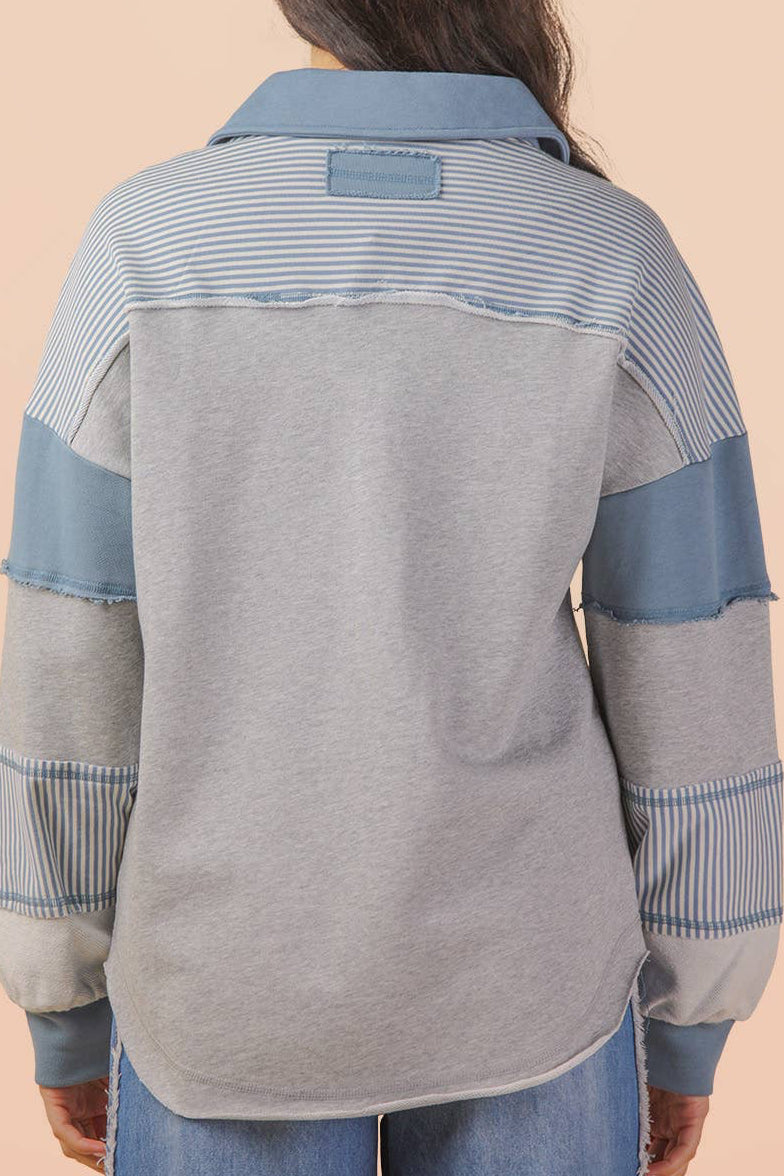 Color Block Oversized Casual Knit Top