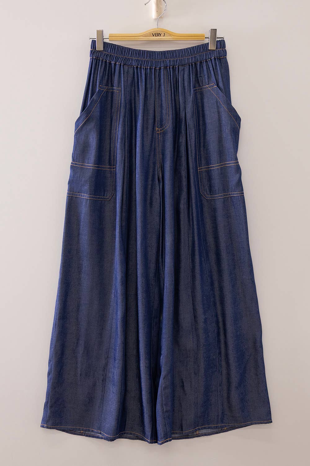 Indigo Denim Wide Leg Pants
