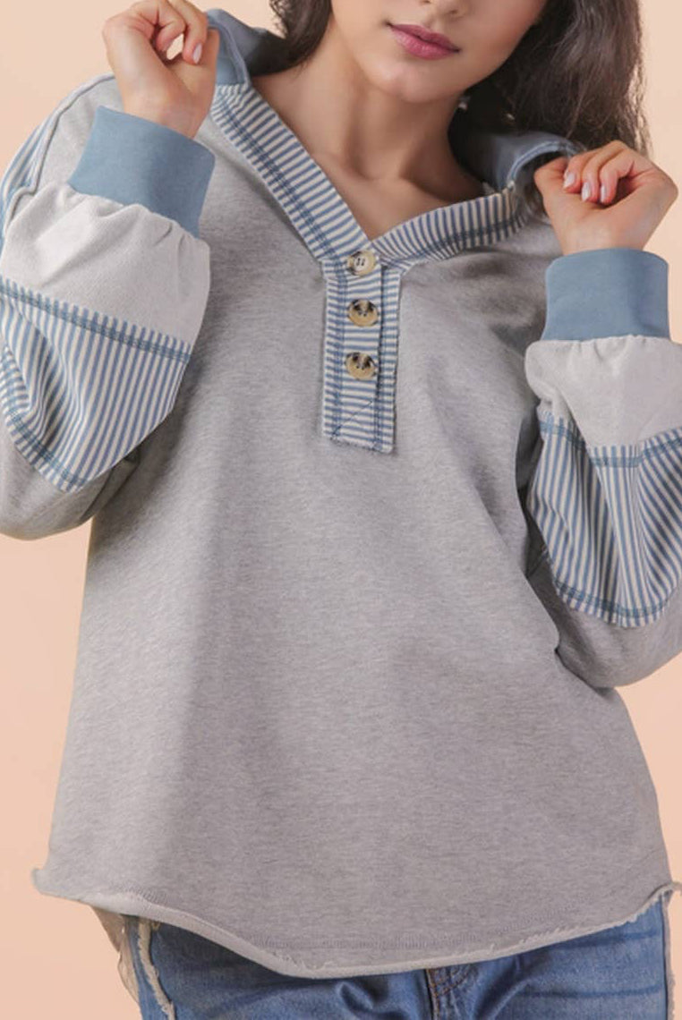 Color Block Oversized Casual Knit Top