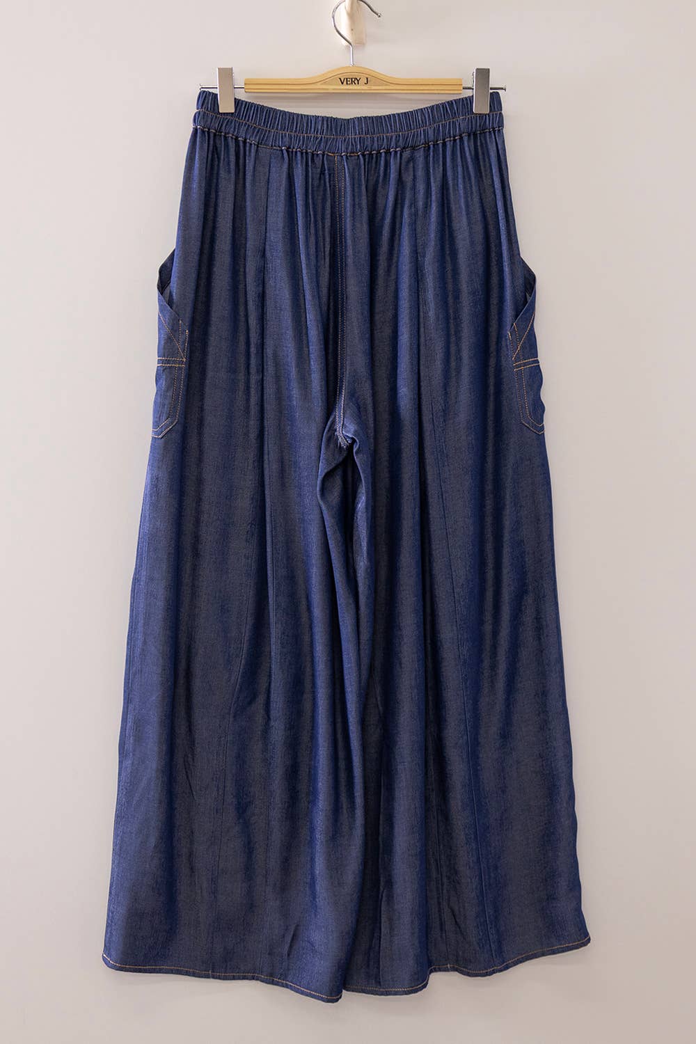 Indigo Denim Wide Leg Pants