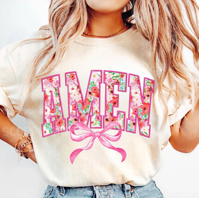 Floral Amen Short Sleeve Shirt