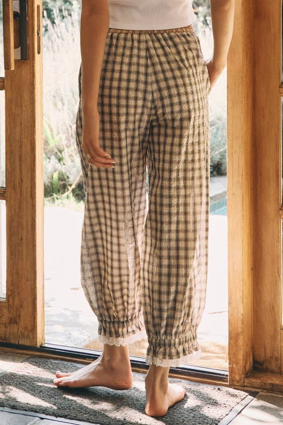 Plaid Balloon Pants