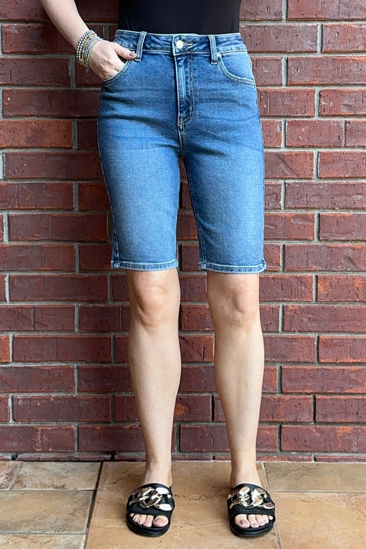 Classic Denim Bermuda Shorts