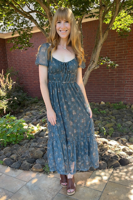 Sheer Hunter Floral Dress