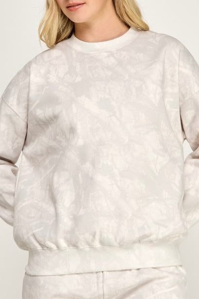 Beige Camo Relaxed Fleece Set