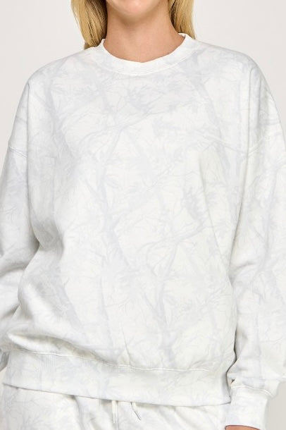 Camo Relaxed Crewneck Sweatshirt