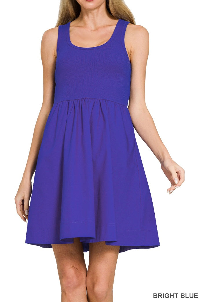 Zenana Tank Top Flare Dress