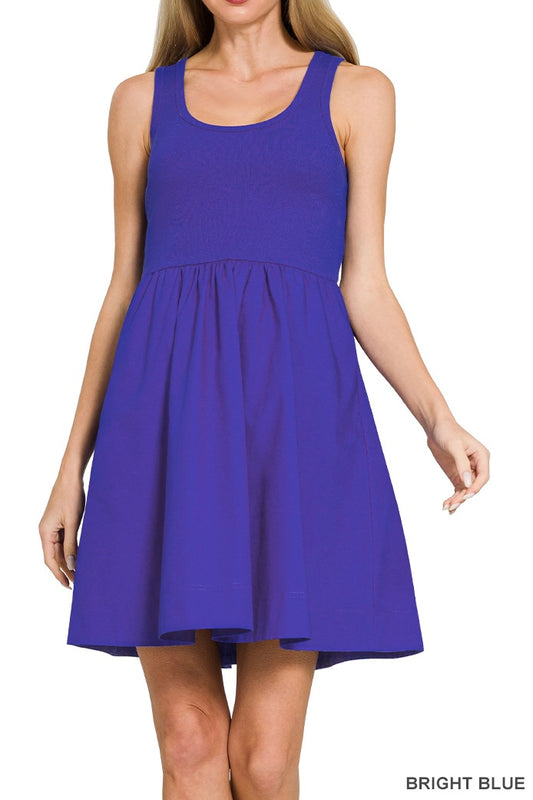 Zenana Tank Top Flare Dress