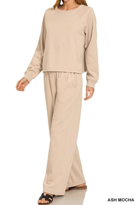 Dream Luxe Raglan Sweatshirt/Pants Set