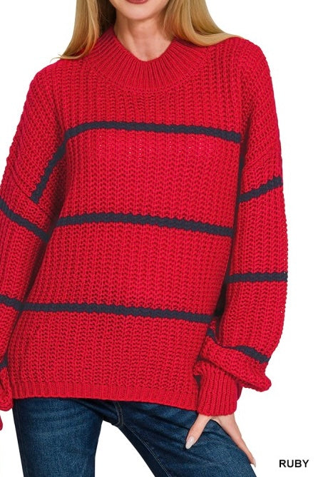 Oversized Classic Stripe Sweater