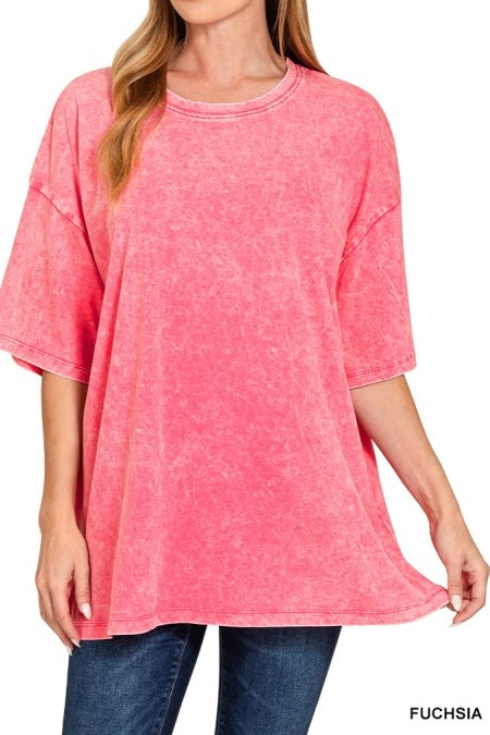 Acid Wash Oversized Boyfriend Tee