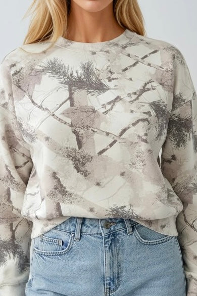 Blush Woodland Camo Pullover