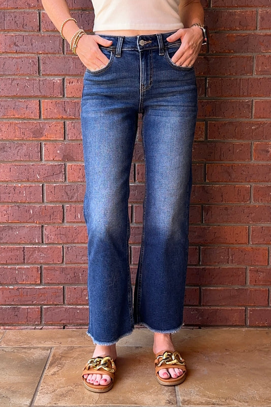 High Rise Dark Wash Straight