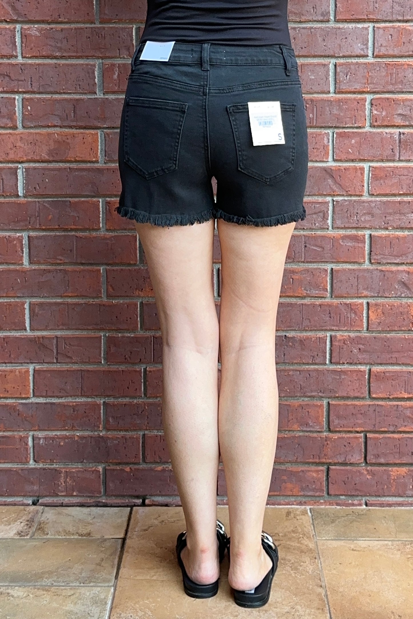 Acid Wash Frayed Shorts