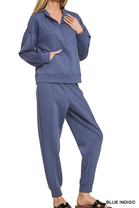 Blue Indigo Scuba Jogger Set